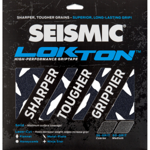 Seismic Lokton 36-Grit Griptape Sheets (3 Pack) - Metal-Plate